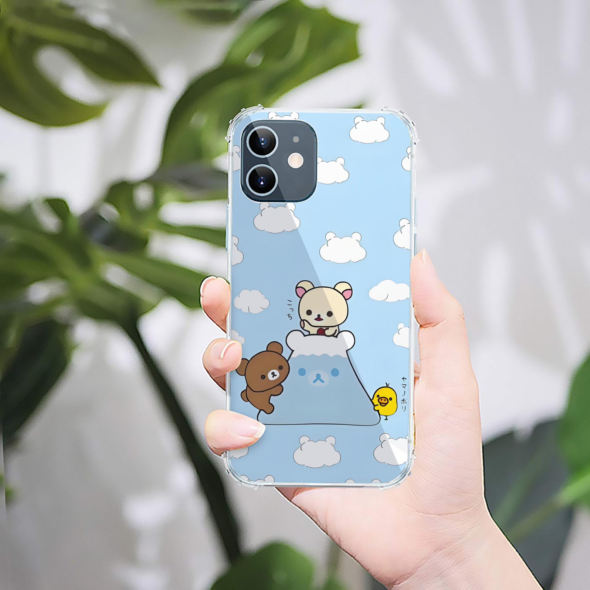 （画像用） リラックマ リラックマ キイロイトリ Rilakkuma Korilakkuma Kiiroitori 【iPhone 12シリーズ対応】透明スマホケース（クリアソフトケース）